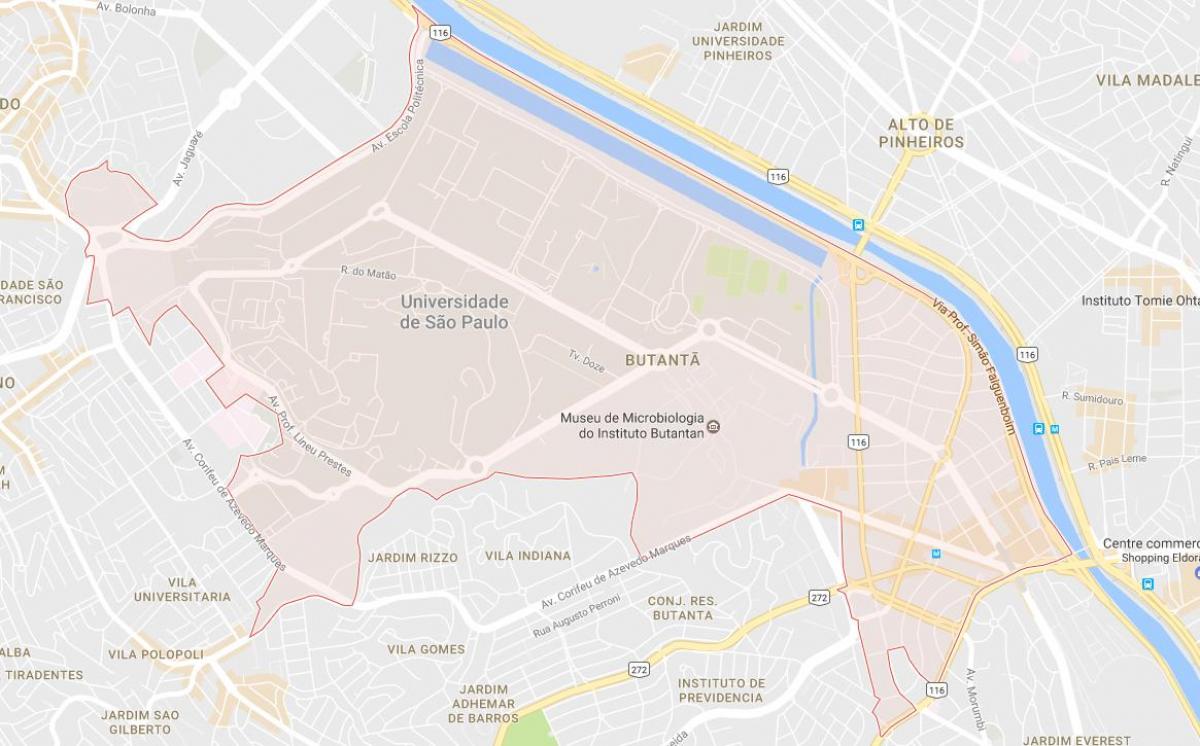 Žemėlapis Butantã São Paulo