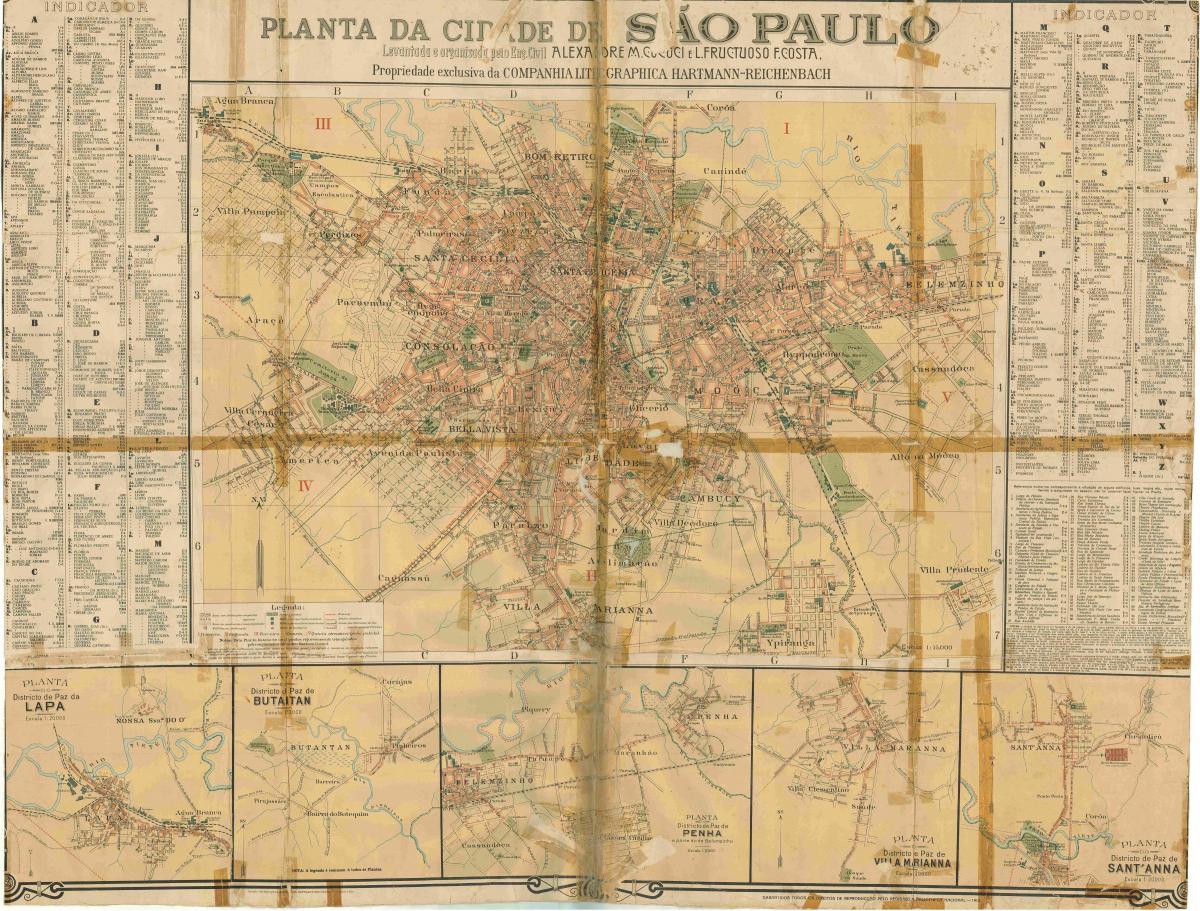 Žemėlapis buvęs San Paulas - 1913
