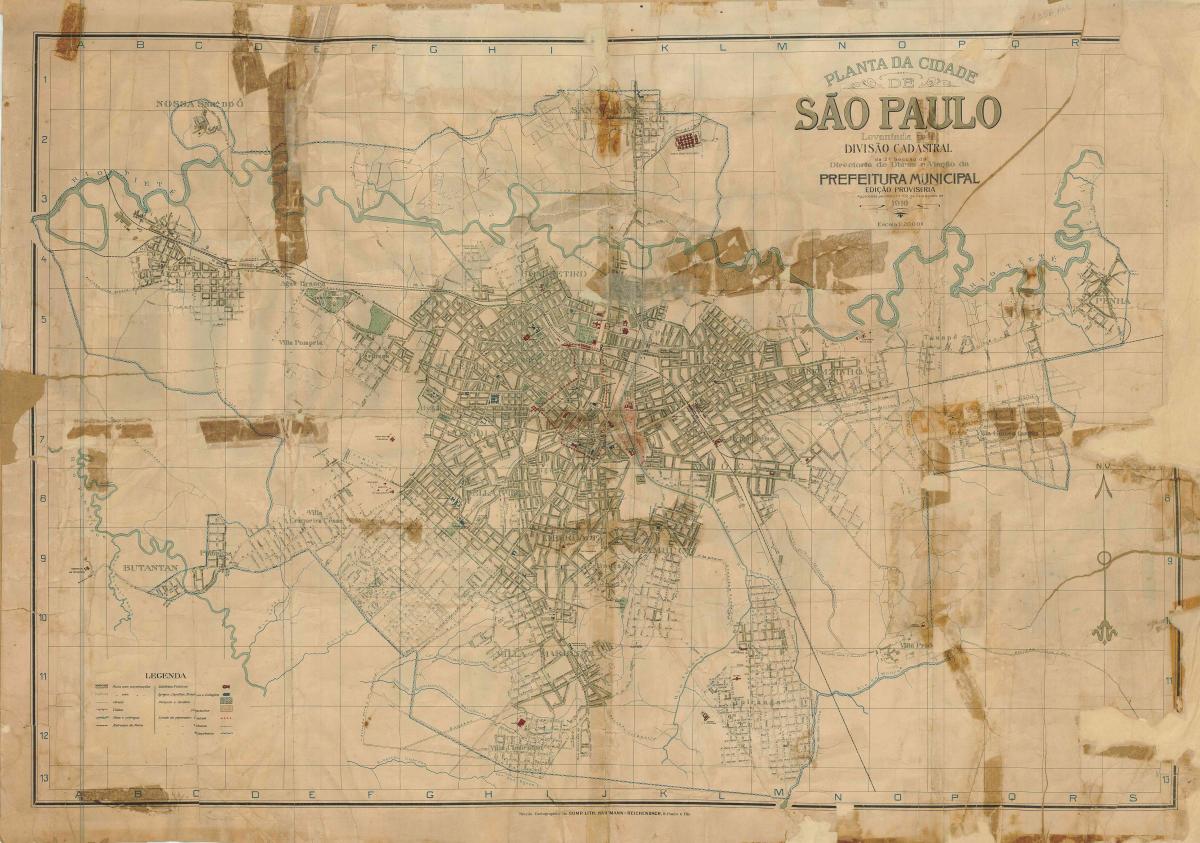 Žemėlapis buvęs San Paulas - 1916
