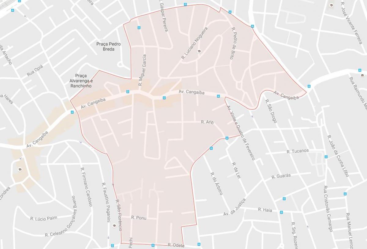 Žemėlapis Cangaíba São Paulo