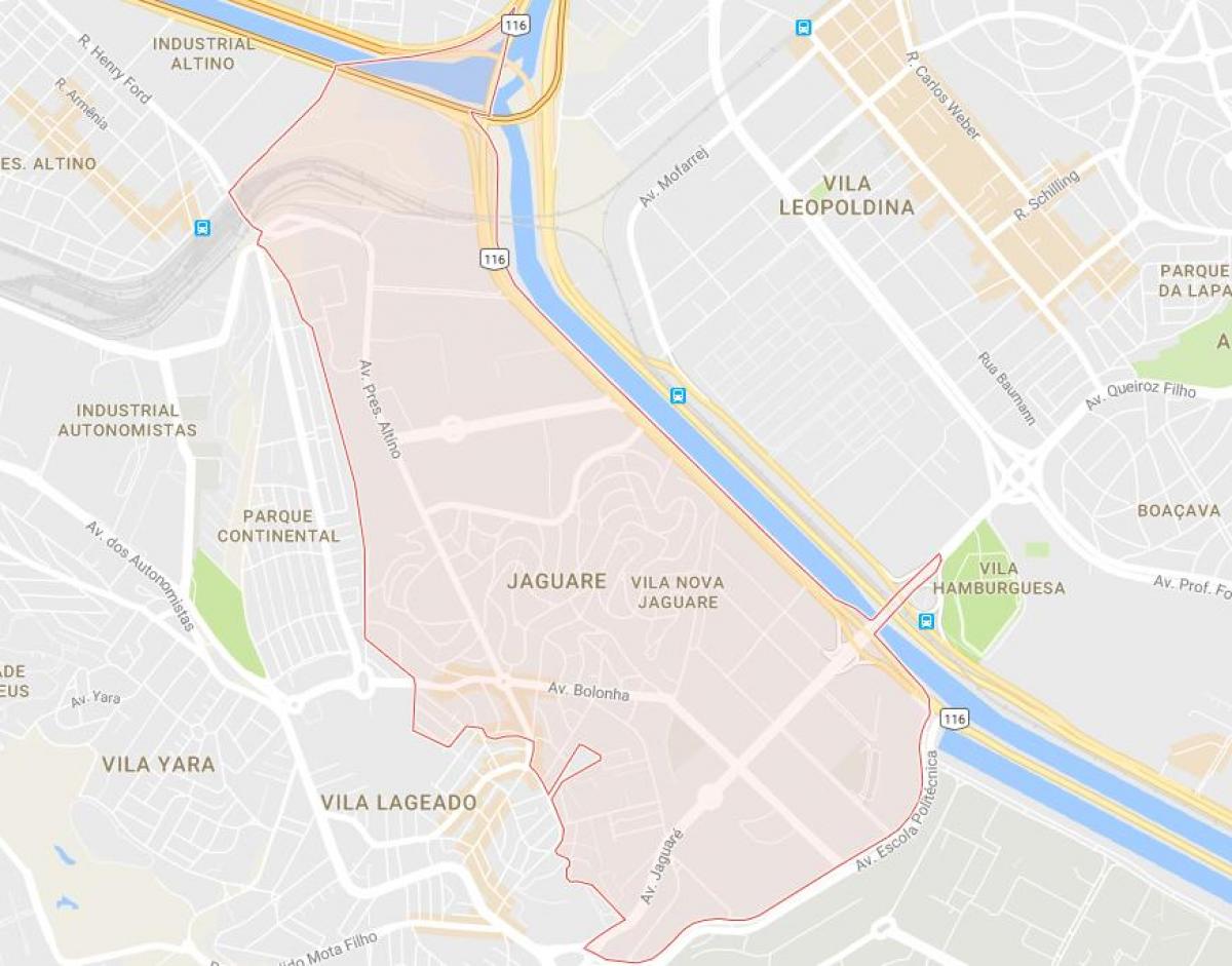Žemėlapis Jaguaré São Paulo