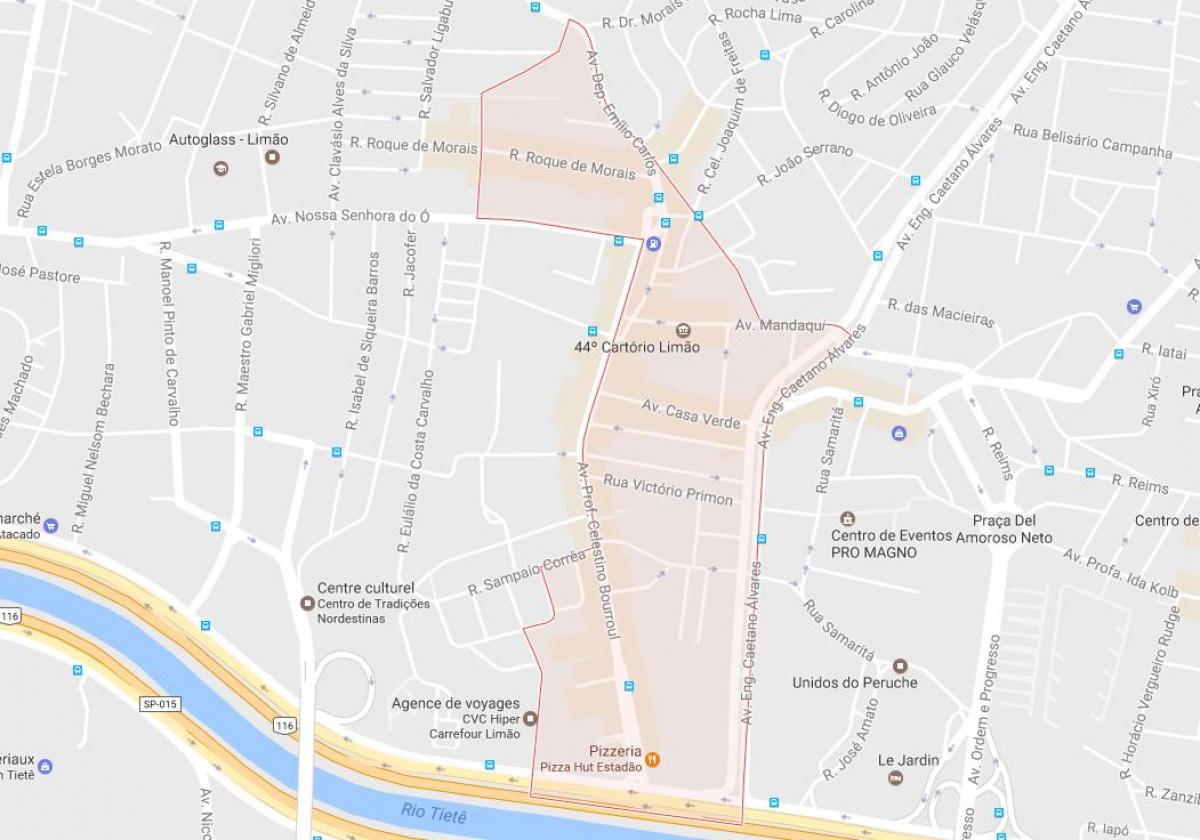 Žemėlapis Limão São Paulo