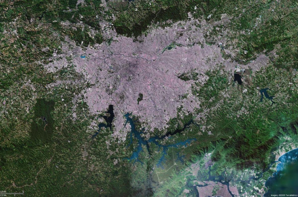 Žemėlapis San Paulo palydovinių