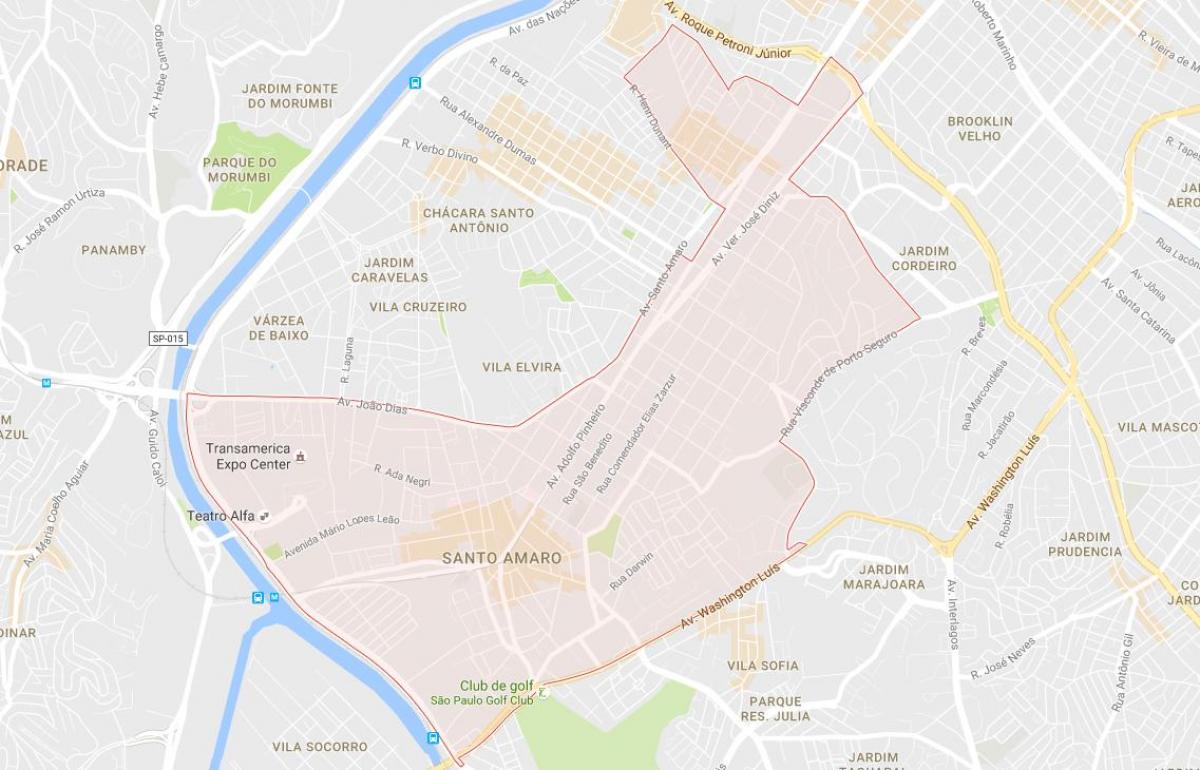 Žemėlapis Santo Amaro São Paulo