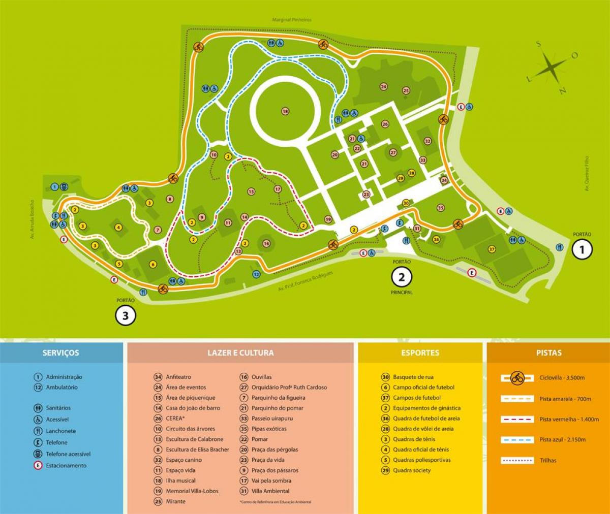 Žemėlapis Villa lobos Parkas
