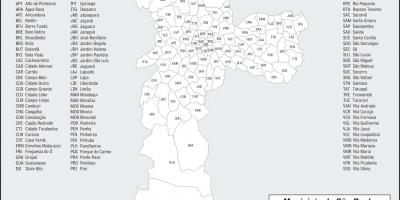 Žemėlapis rajonų San paule