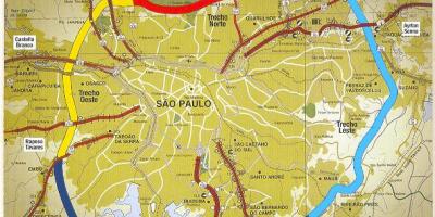 Žemėlapis San Paulo beltway
