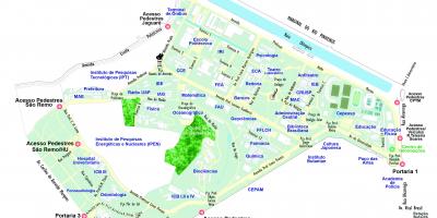 Žemėlapis universiteto San Paulas - USP
