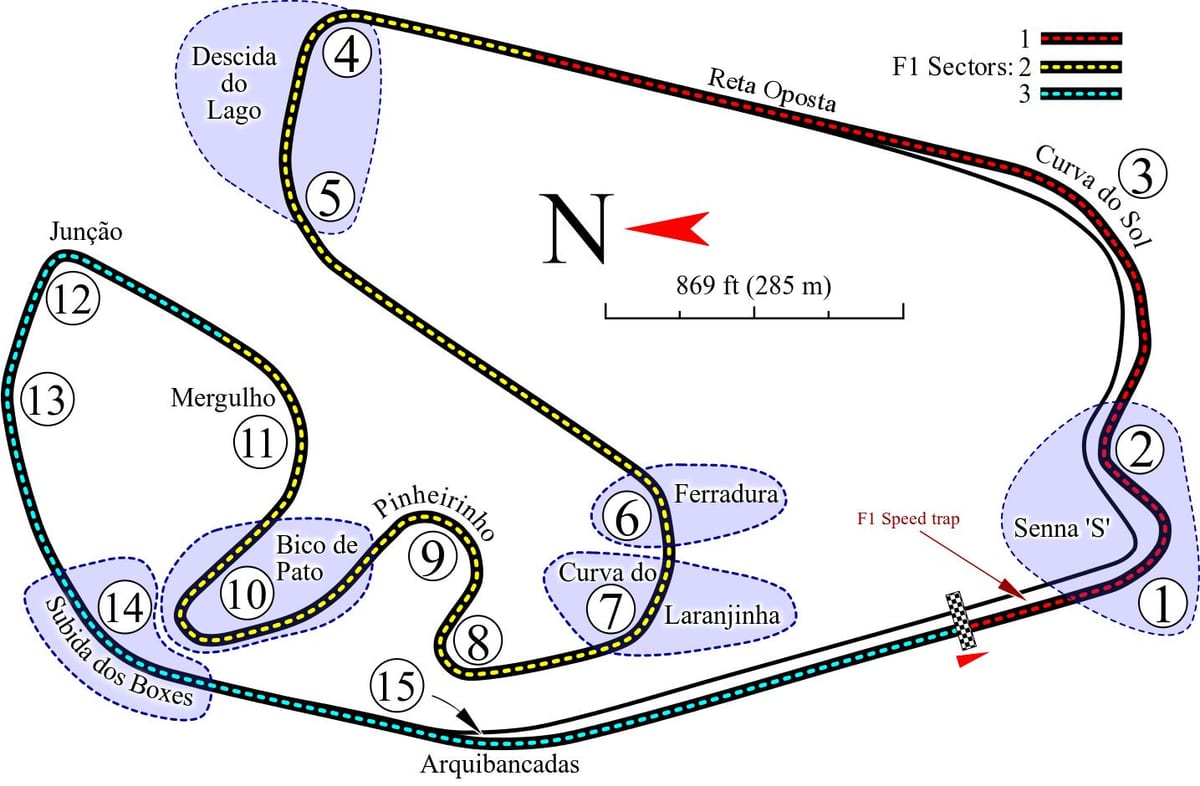 Žemėlapis Autódromo José Carlos Pace São Paulo