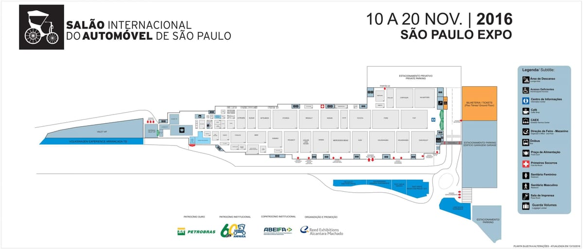 Žemėlapis San Paulo automobilių parodoje