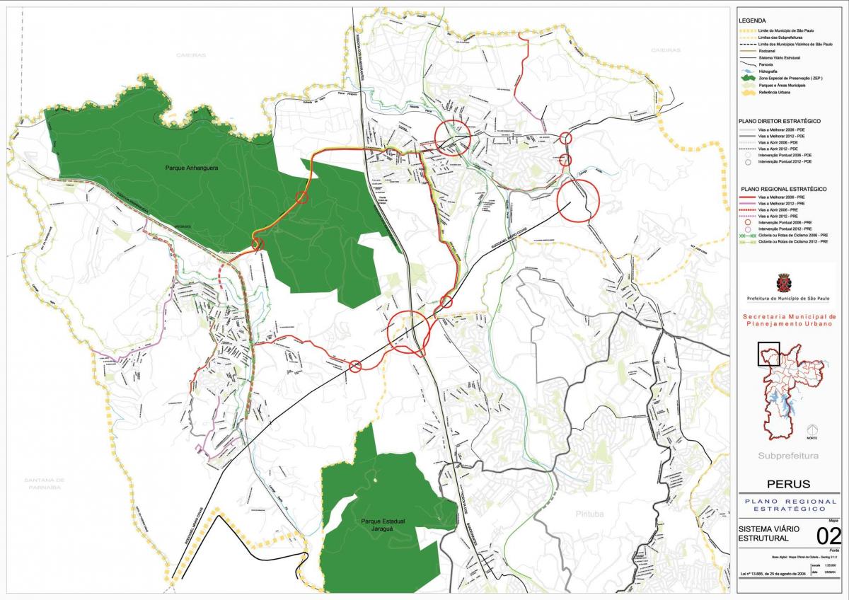 Žemėlapis Basic San Paulas - Keliai