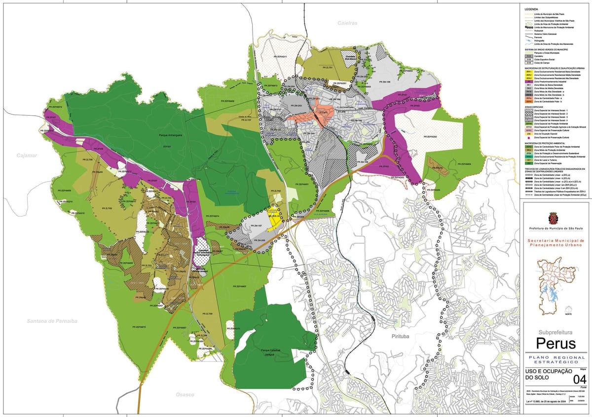 Žemėlapis Basic San Paulas - Okupacijos dirvožemio