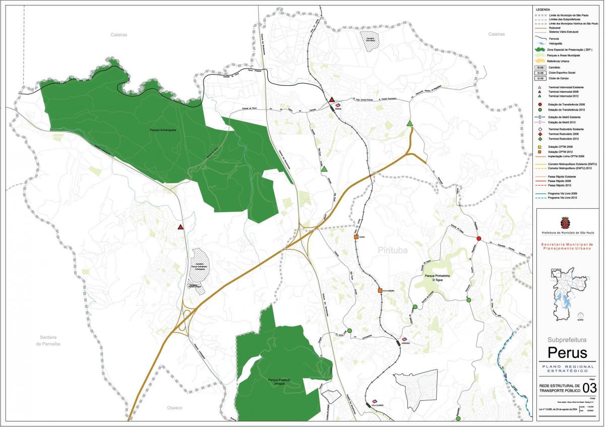 Žemėlapis Basic San Paulas - Viešasis transportas