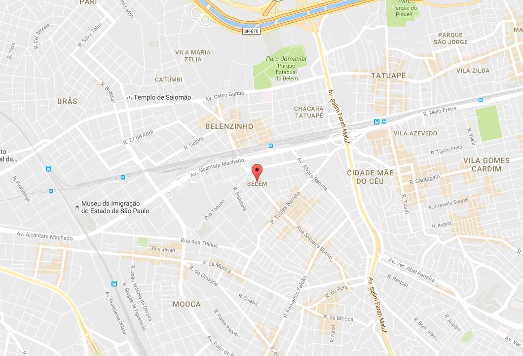 Žemėlapis Belém São Paulo