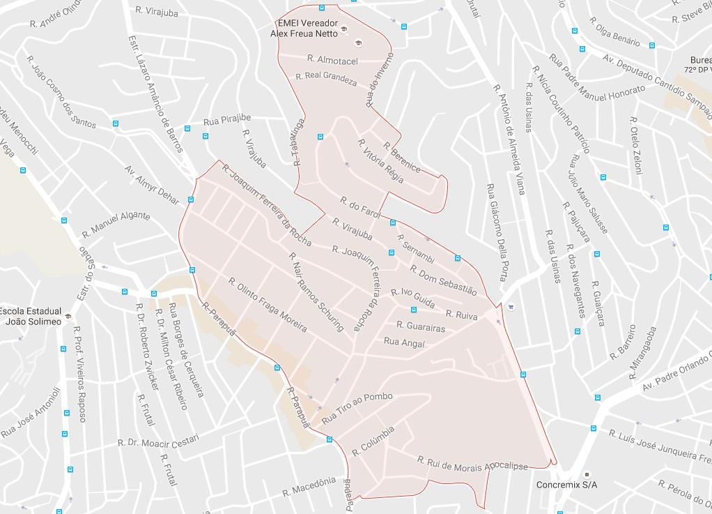 Žemėlapis Brasilândia São Paulo