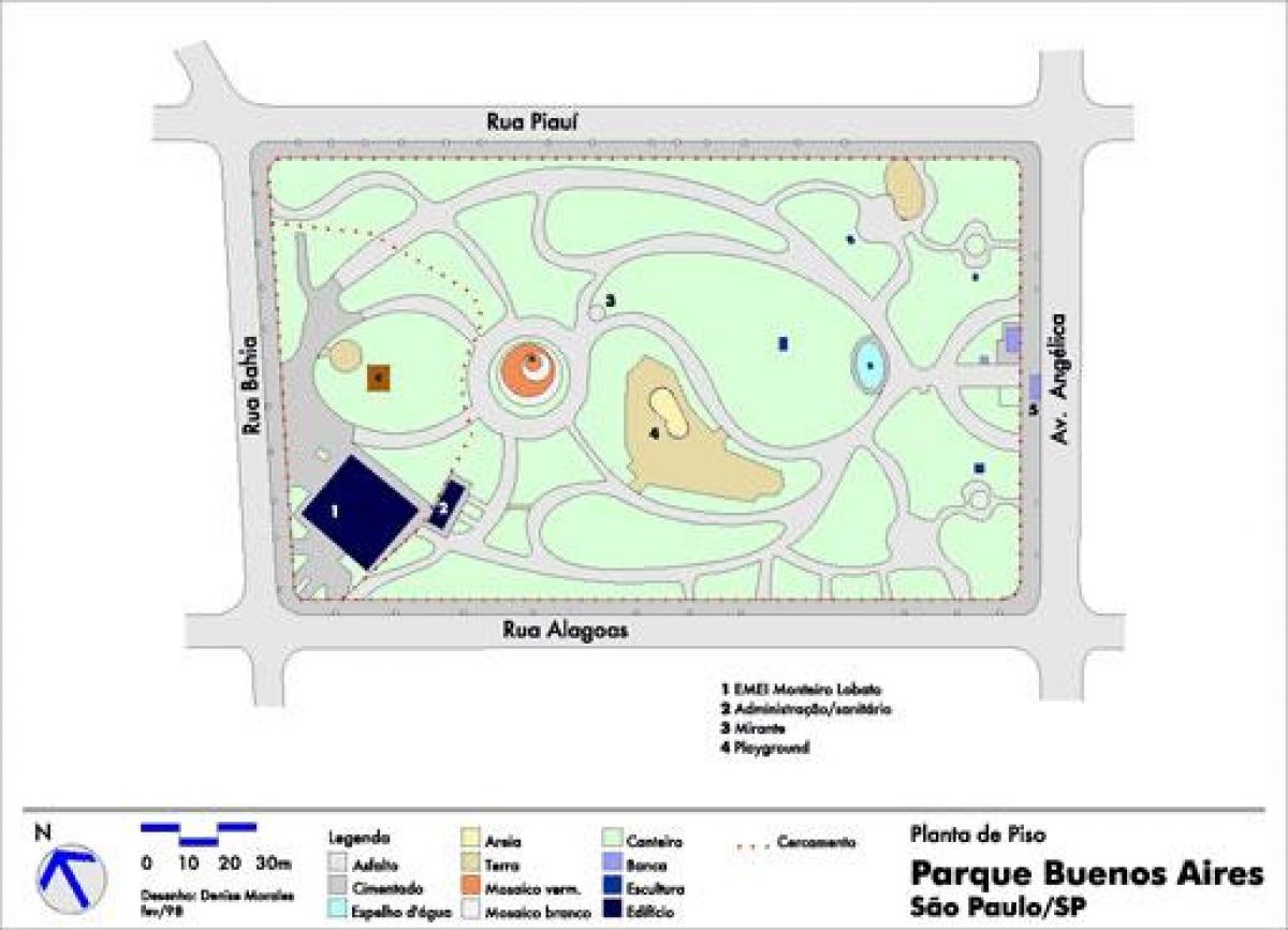 Žemėlapis Buenos Airės San Paulo parkas