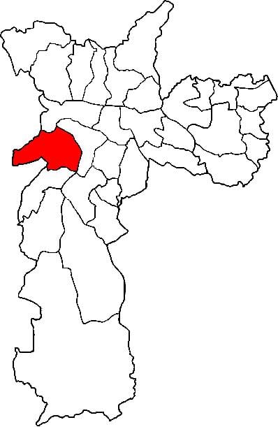 Žemėlapis Butantã sub-prefektūra São Paulo