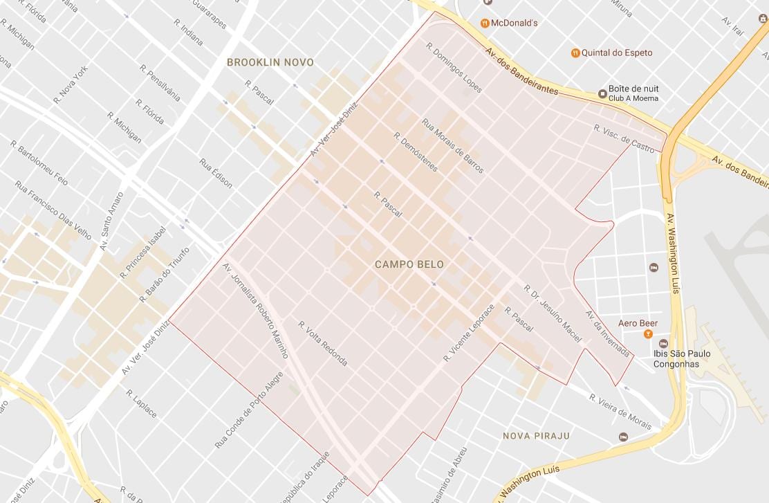 Žemėlapis Campo Belo São Paulo