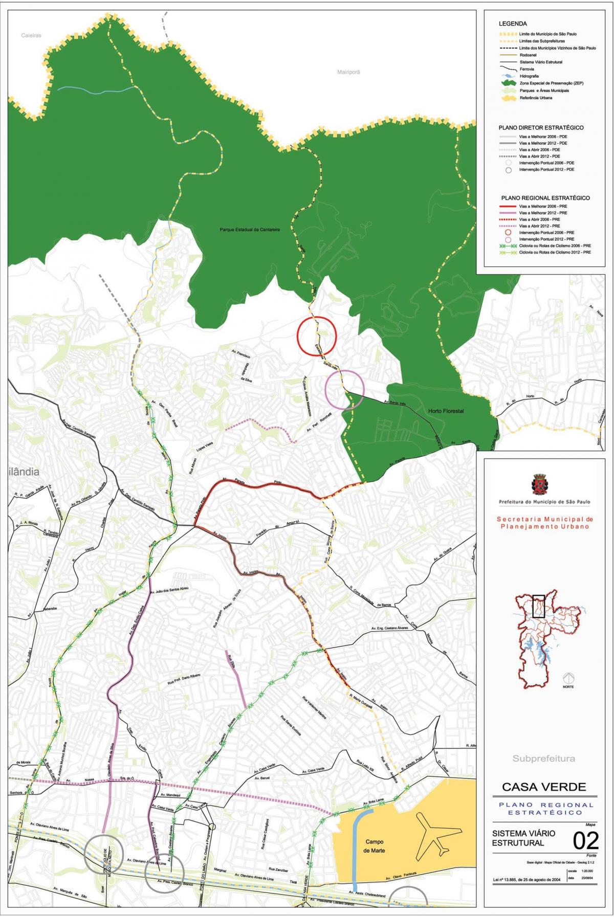 Žemėlapis Casa Verde San Paulas - Keliai