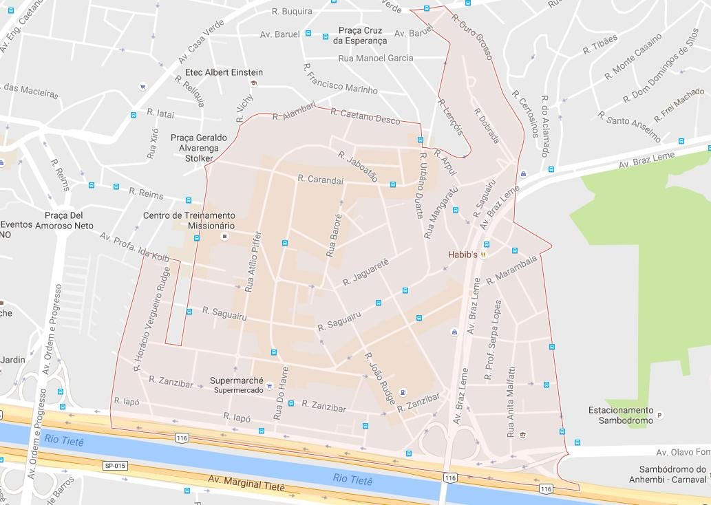 Žemėlapis Casa Verde São Paulo
