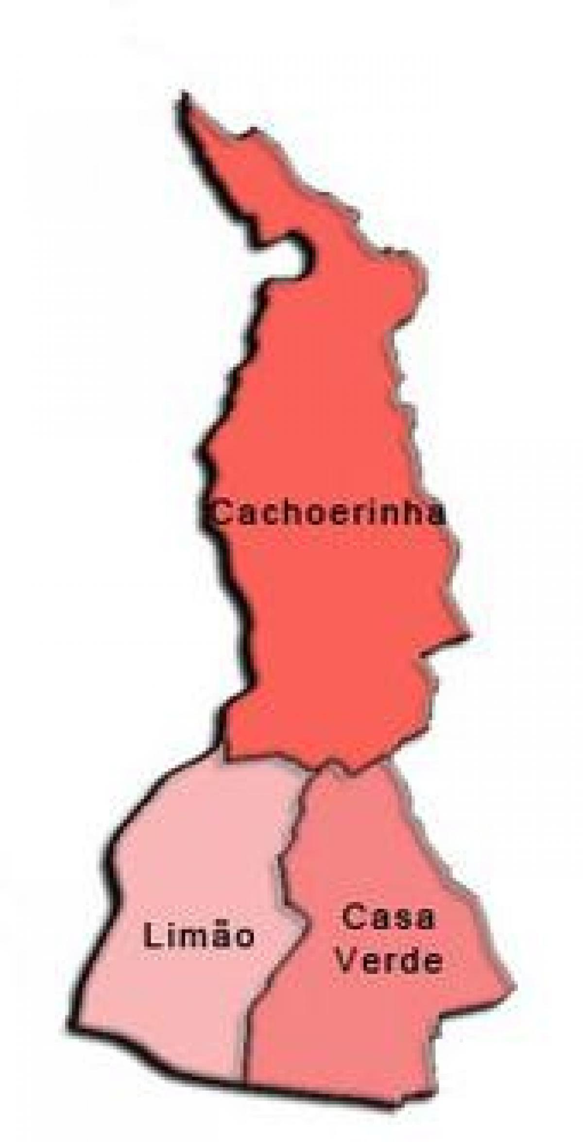 Žemėlapis Casa Verde sub-prefektūros