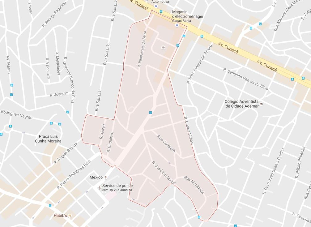 Žemėlapis Cidade Ademar São Paulo