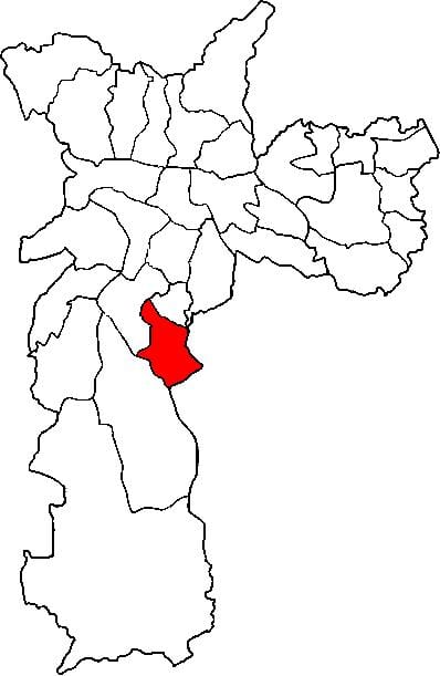 Žemėlapis Cidade Ademar sub-prefektūra São Paulo