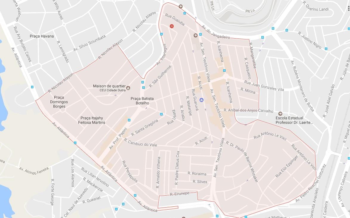 Žemėlapis Cidade Dutra São Paulo