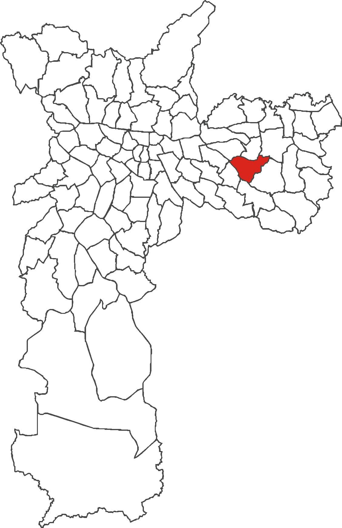 Žemėlapis Cidade Lyderis rajonas