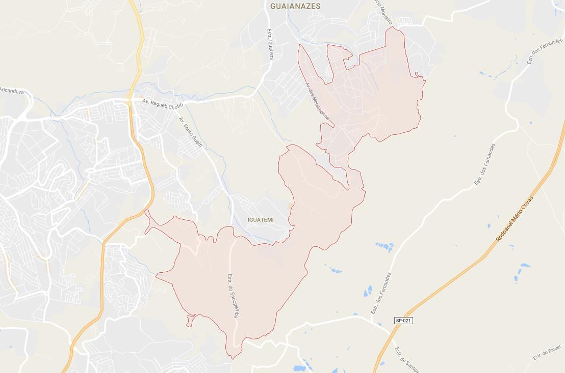 Žemėlapis Cidade Tiradentes São Paulo