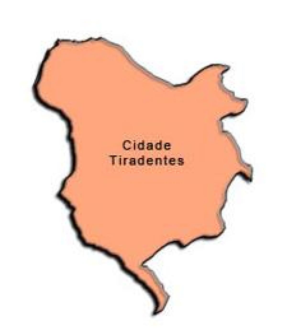 Žemėlapis Cidade Tiradentes sub-prefektūros