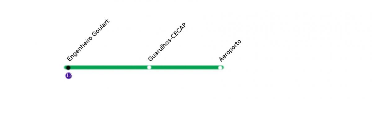 Žemėlapis CPTM San Paulas - Line 13 - Jade