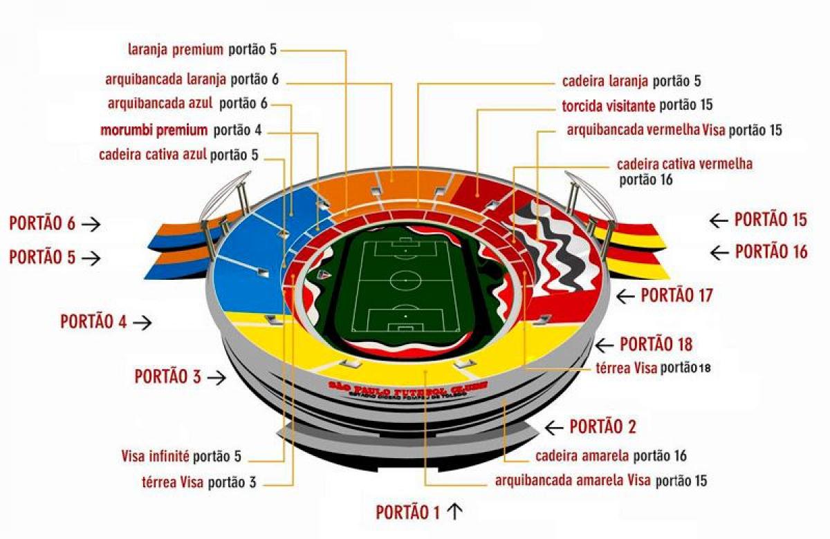 Žemėlapis Cícero-Pompeu-de-Toledo stadionas