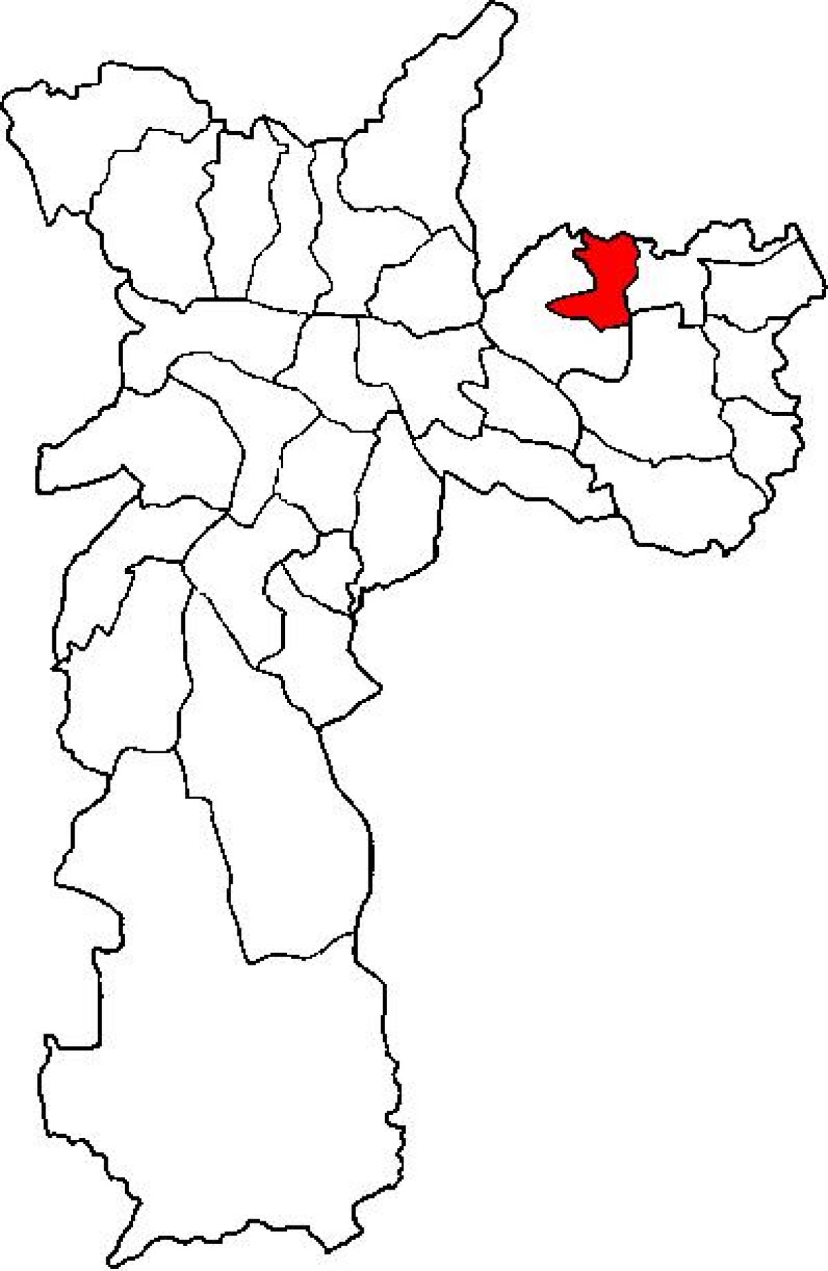 Žemėlapis Ermelino Matarazzo sub-prefektūra São Paulo