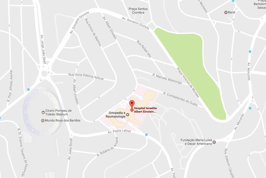 Žemėlapis Israelita Albertas Einšteinas ligoninėje