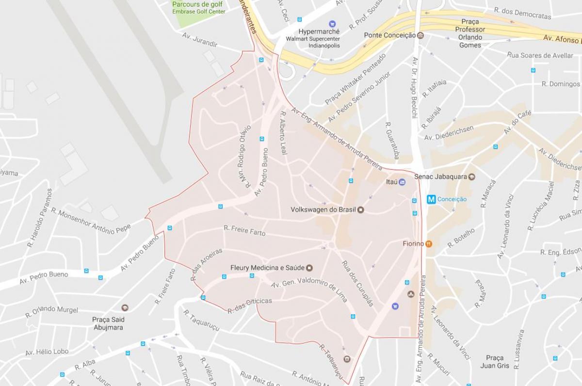 Žemėlapis Jabaquara São Paulo