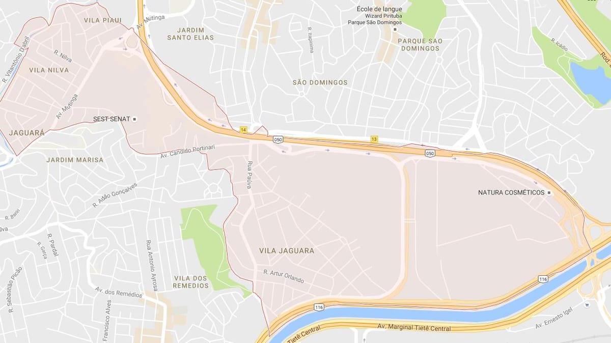 Žemėlapis Jaguara São Paulo
