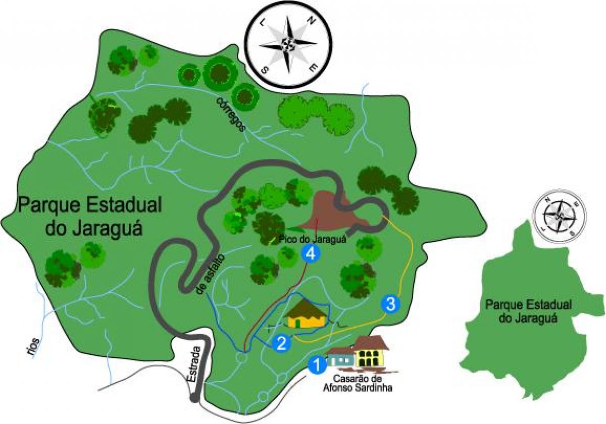 Žemėlapis Jaraguá Parkas