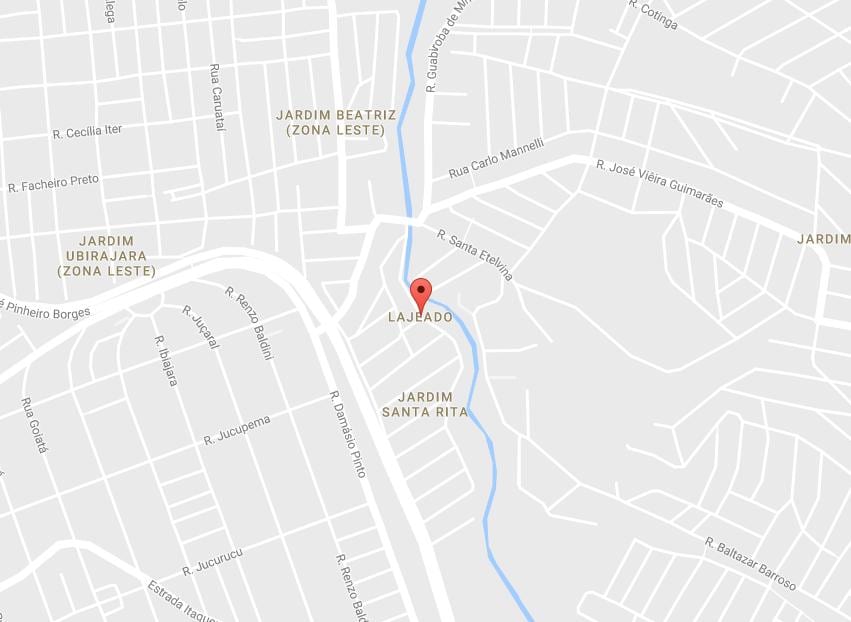 Žemėlapis Lajeado São Paulo