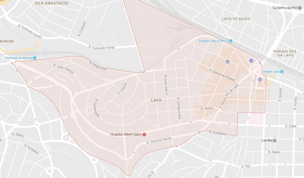 Žemėlapis Lapa São Paulo