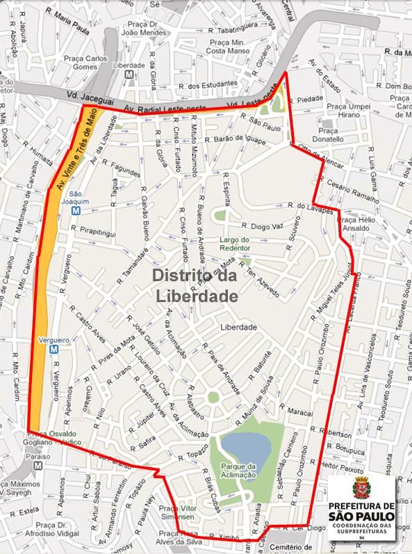 Žemėlapis Liberdade São Paulo