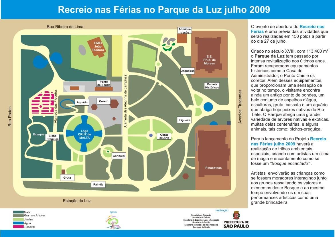 Žemėlapis Luz parkas São Paulo