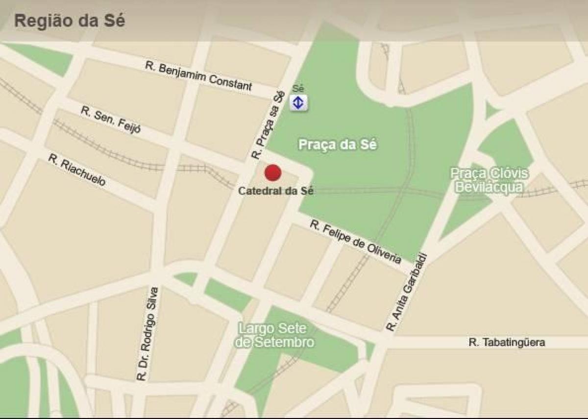 Žemėlapis metropolitan katedra São Paulo