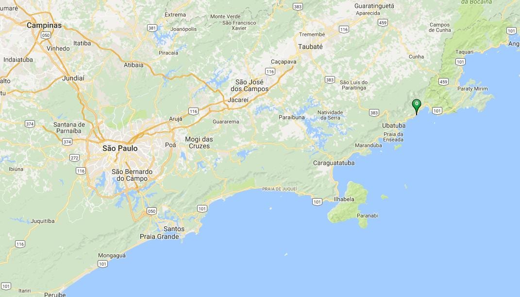 Žemėlapis paplūdimio Prumirim