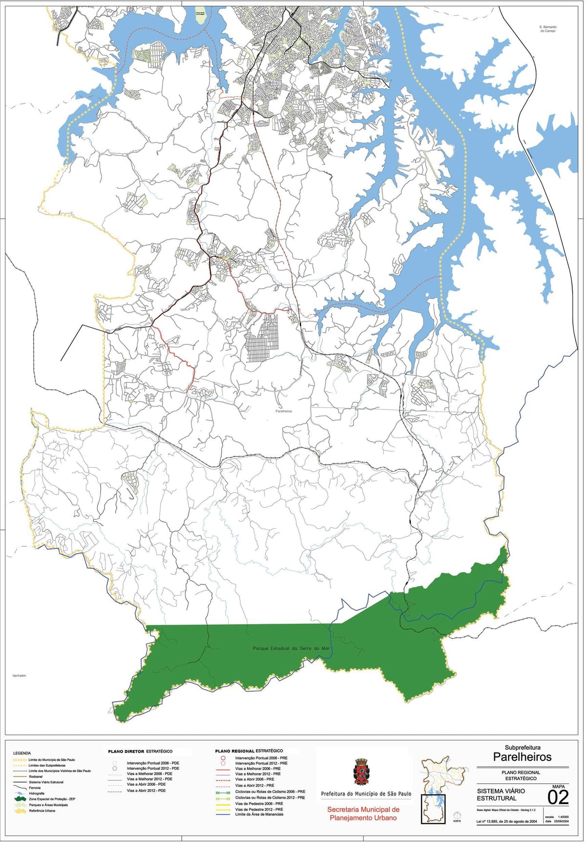 Žemėlapis Parelheiros San Paulas - Keliai
