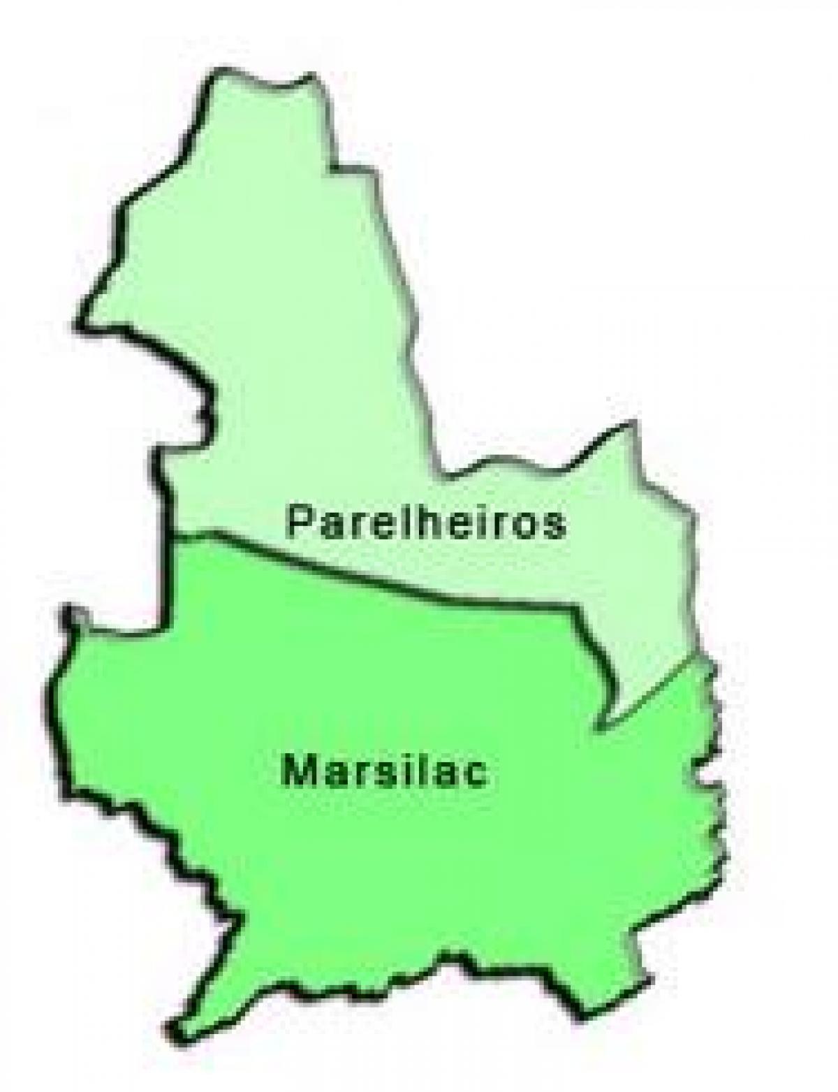 Žemėlapis Parelheiros sub-prefektūros