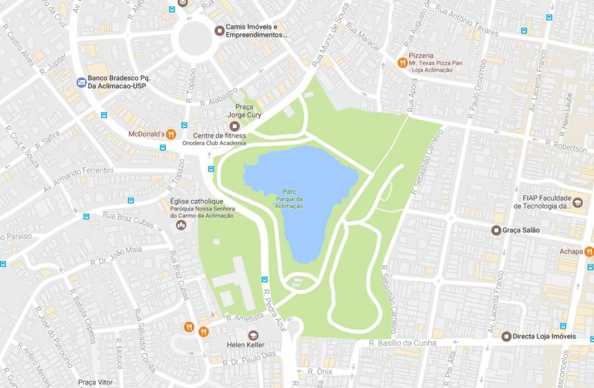Žemėlapis parkas aklimatizacijai São Paulo