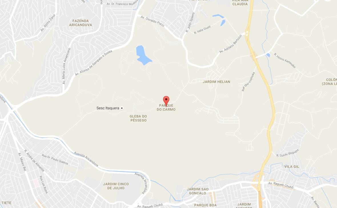Žemėlapis Parque Carmo São Paulo