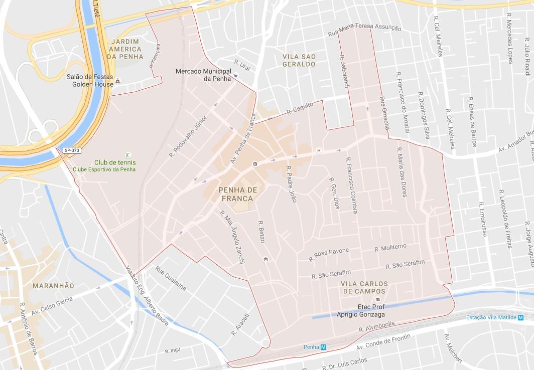 Žemėlapis Penha São Paulo