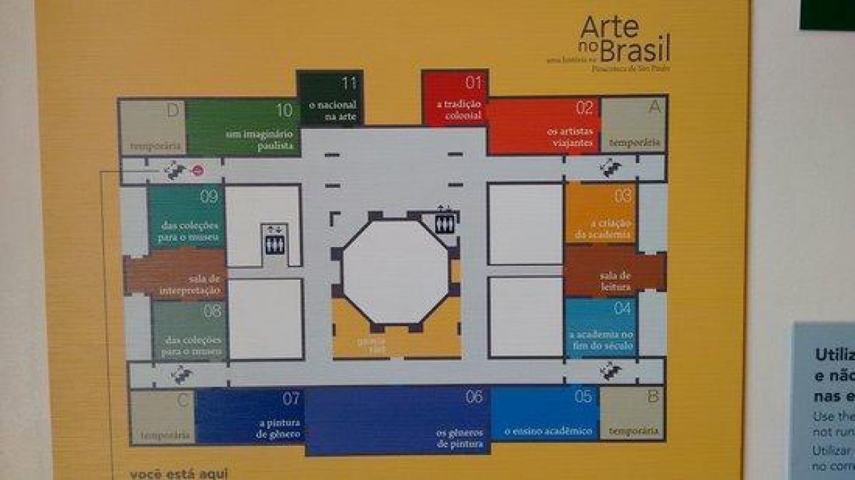 Žemėlapis pinacoteca Valstybės São Paulo